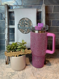 Sparkle & Sip 40oz Rhinestone Tumbler